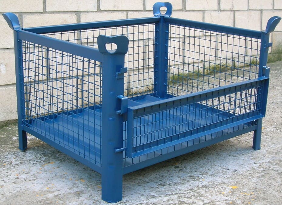 Contenedor con Lateral Abatible Abierto