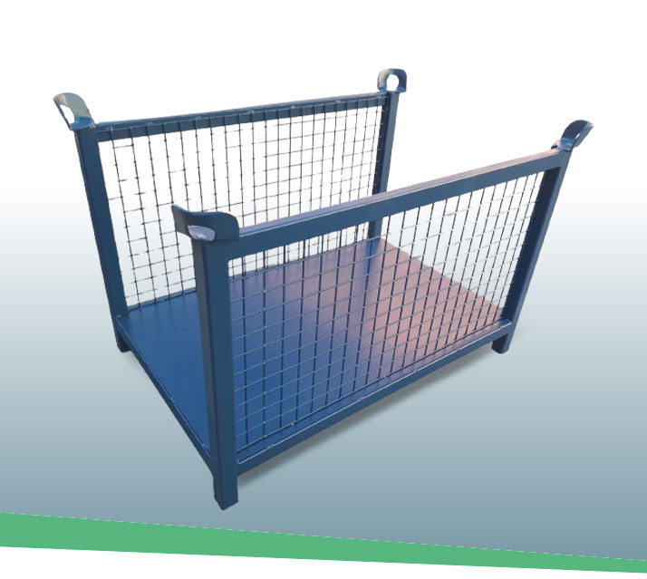 Contenedor de malla con dos laterales abiertos