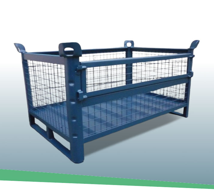 Contenedores de malla con patines antivuelco