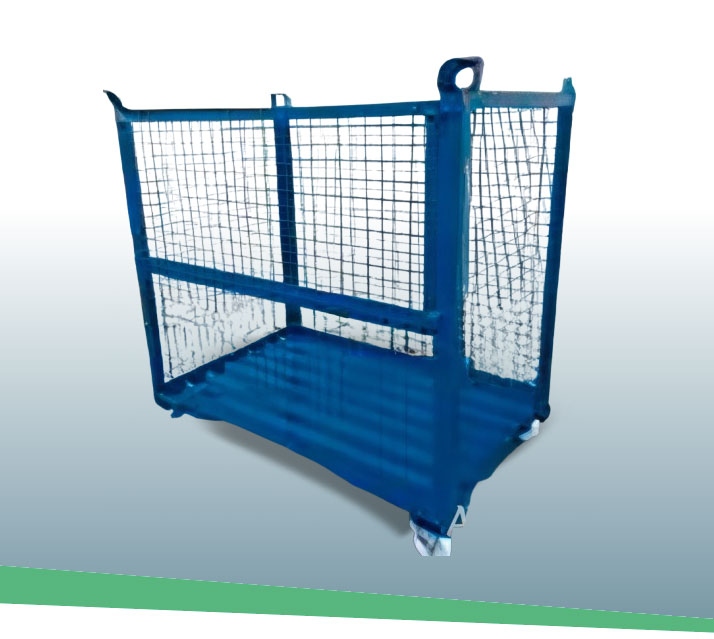 Contenedor de malla con ruedas